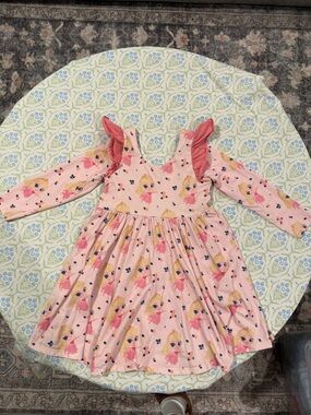 Disney x Monica + Andy Collab Princess Aurora skater dress with ruffle detail